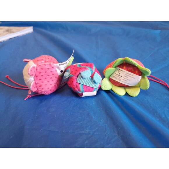 Pinki Pops Small Mini Plush Octopus Tickles. Kuma The Bear & Squirrel Watermelon - Picture 9 of 10